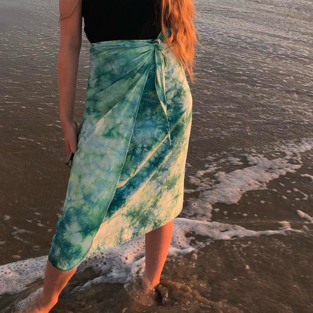 Vintage tie dye wrap skirt  Handmade in Jamaica